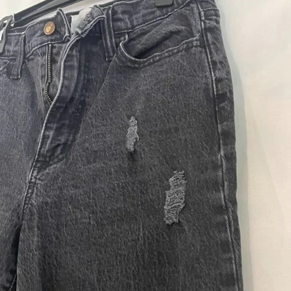 Black Denim Mom Jeans | High Waist - Picture 4 of 9